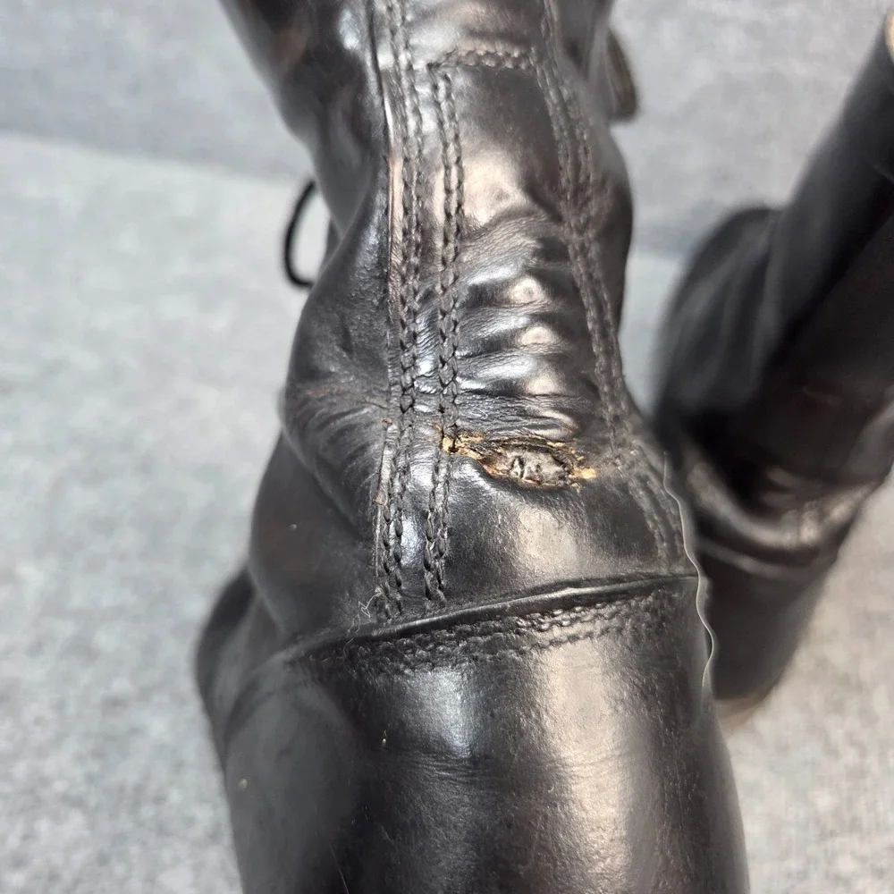 CORCORAN 975 Military Cap Toe Combat Jump Black Leather Boots USA 13D